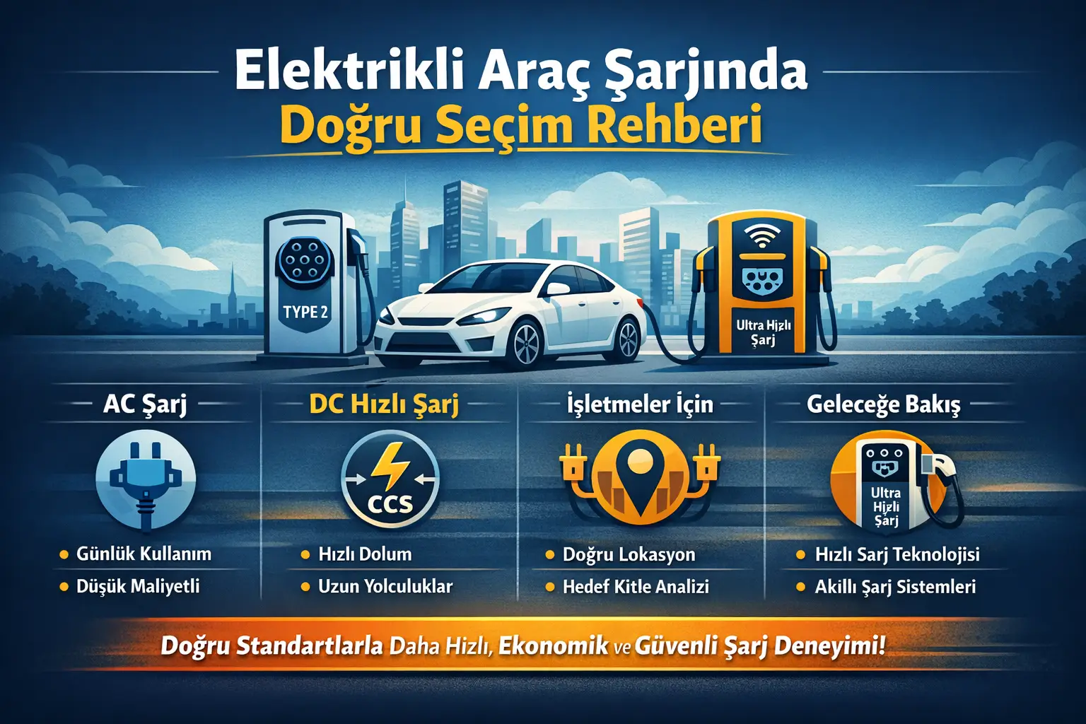 Elektrikli Araç Şarj Standartları ve Tipleri